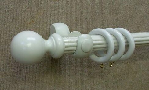 Kirsch Wood Ball Finials for 1 3/8" Diameter Pole-1 Pair White in Kuwait