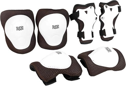 SUNRIMOON Kids' Protective Gear, Kids/Youth Knee Pad Elbow Pads Guards Protective Gear, for Roller Skates Cycling Skateboard Inline Skatings Scooter Riding Sports, Set of 6 in Saudi Arabia