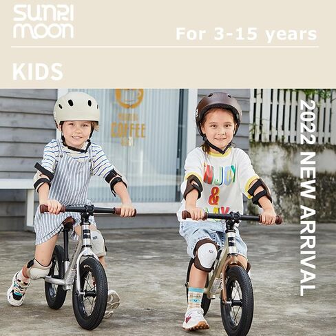 SUNRIMOON Kids' Protective Gear, Kids/Youth Knee Pad Elbow Pads Guards Protective Gear, for Roller Skates Cycling Skateboard Inline Skatings Scooter Riding Sports, Set of 6 in Saudi Arabia