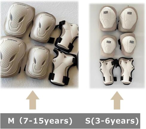 SUNRIMOON Kids' Protective Gear, Kids/Youth Knee Pad Elbow Pads Guards Protective Gear, for Roller Skates Cycling Skateboard Inline Skatings Scooter Riding Sports, Set of 6 in Saudi Arabia