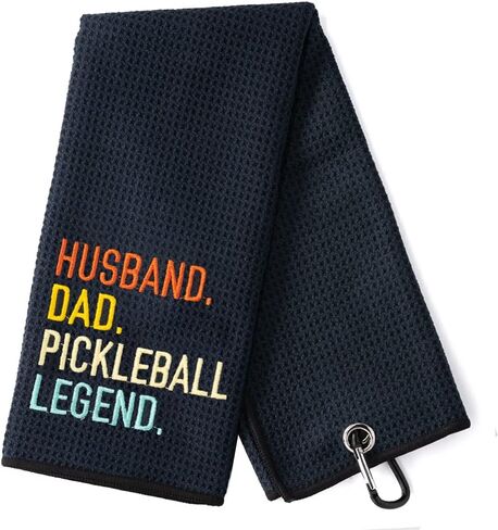 Husband Dad Pickleball Legend Embroidered Pickleball Towel, Pickleball Gifts for Men Women, Pickleball Lovers, Pickleball Player, Birthday Gifts for Pickleball Fan, Retirement Gifts in Saudi Arabia