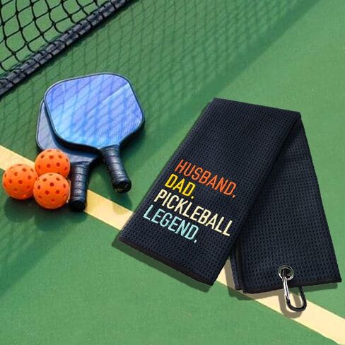 Husband Dad Pickleball Legend Embroidered Pickleball Towel, Pickleball Gifts for Men Women, Pickleball Lovers, Pickleball Player, Birthday Gifts for Pickleball Fan, Retirement Gifts in Saudi Arabia