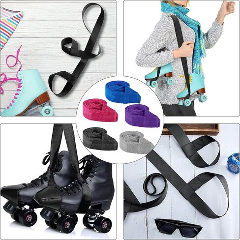5 Pack All-Purpose Yoga Mat Strap Sling, Roller Ice Skate Leash Reusable Adjustable Ski Boots Carrier Strap Shoulder Sling, Exercise Stretching Band Exercise Mat Carrier Anti-Tear in Kuwait