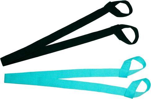 XIAOXGXF 2 Packs Yoga Mat Strap Yoga Mat Sling Yoga Mat Carrier (Black+Sky Blue) in Saudi Arabia