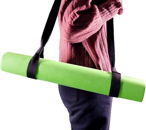 XIAOXGXF 2 Packs Yoga Mat Strap Yoga Mat Sling Yoga Mat Carrier (Black+Sky Blue) in Saudi Arabia