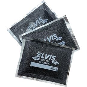 ELVIS | Patch for Radial Tire or Tube Number 10 with Conventional Thread Vulcanized or Cold Application | 55 X 75mm Pack of 5 | Made in Mexico