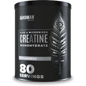 BIRDMAN Micronized Creatine Monohydrate Powder, Muscle Recovery, Caffeine Free, Creatine Pre Workout, Vegan, Post Workout, Gluten Free, Sugar Free | 80 Servings (5 Grams Each) | 0.8lb