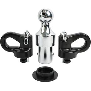 60639,Puck System Gooseneck Hitch Ball Kit, Compatible with Ford F250 F350 F450, Chevrolet Silverado, GMC Sierra & Titan XD 2013-2024,30000 lbs GTW/ 7500 lbs VTW, 2-5/16-Inch Ball (38K LBS GTW)