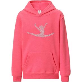 Girl's Crystallized Split Girl Hoodie Dance Leotard Hoody – Birthday for Kids - Dance Girl Hoody