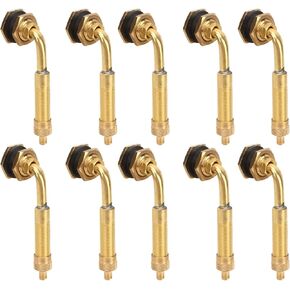 10Pcs Earthmover Tyre Valve Stem Copper Large Bore 60mm to 80mm 45º for Large Loaders Bulldozers Excavators, Automotive Maintenance,valve tool