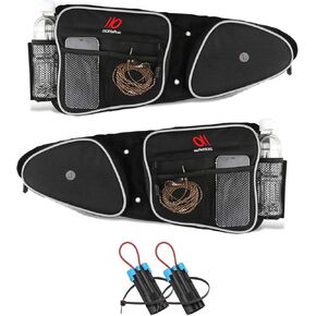 Side Door Bag for RZR, Accessories Door Storage Bag, A pair Front Door Bags, Provide Extra Storage, With Knee Pad and Cup Holder, Compatible With 2014-2021 Polaris RZR XP Turbo Turbo S 10