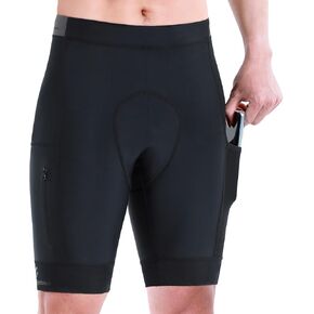 Sportneer Bike Shorts for Men - Padded Cycling Bicycle Shorts with 2 Placed Cargo Pockets for Road and Mountain Bikes