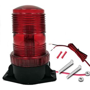 ONERAY [ترقية قطعة واحدة من مصابيح الرافعة الشوكية LED منارة زرقاء مع كابل تمديد، 10-110 فولت كهرماني تحذير للطوارئ وامض ضوء أمان لسيارات الشرطة وسيارات الإسعاف وشاحنات رجال الإطفاء