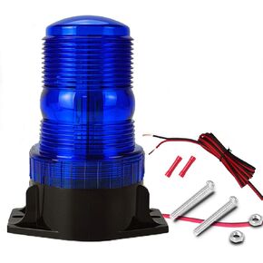 ONERAY [Upgrade 1PCS LED Forklift Lights BLUE Beacon Strobe Light with Extension Cable, 10-110V Amber Emergency Warning Flashing Safety Light for Police Cars Ambulances Firefighter Vehicles Trucks