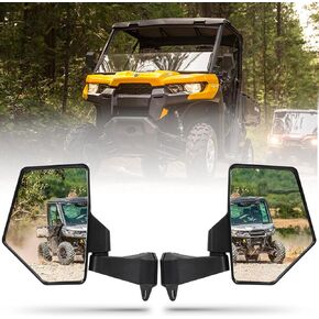 2024 New Defender Mirror, UTV Side mirror For No Door & Half Door & Full Door, Adjustable Large Side Mirrors Compatible with Can Am Defender HD5 HD7 HD8 HD9 HD9 MAX, OE Replace #715008100