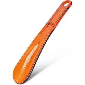 Plastic Shoe Horn - Travel Shoe Horn 8.8 Inch Small Toddler Shoe Horn Travel Size For Men, Kids, Women, Shoe Helper(Orange)