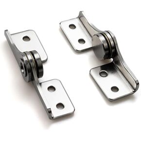 Torque 3.0 N.M，304 Stainless Steel Torque Shaft Hinge，Stop at Will，for Folding Table, Windows, Doors, Wardrobe，Cabinets ，Boxes ， Flip Hinge with Adjustable Damping，1 Pair （L+R）, Silver