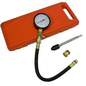 JC Performance - Small - Large Engine Compression Tester Gauge Kit Set Tool Spark W Plug Adapters