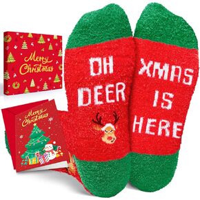 HAPPYPOP Christmas Gift Ideas Socks for Girls - Reindeer Socks for 4-9 Years Old Kid Boys, Stocking Stuffers