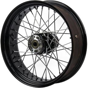 19x2.5 Front Wheel Compatible with '18-later Street Bob Softail Standard 19 Inch FXBB FXBBS FXST Black Tubeless Aluminum Wheel Stock Replacement Parts (19x2.5 Front)