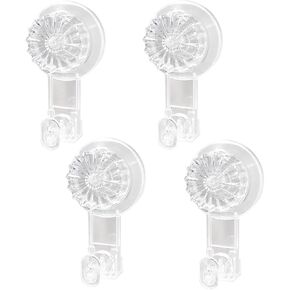 4 Pack Suction Cup Wreath-Hooks，22 LB Heavy Duty Waterproof Removable Vacuum Suction Hooks for Bathroom Kitchen， Wreath Hanger for Window Glass Front Door Halloween Christmas