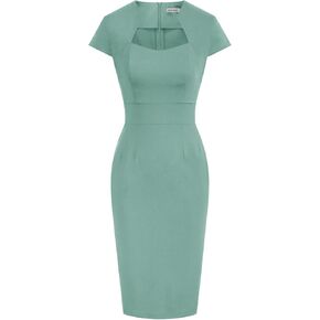 GRACE KARIN Women Cocktail Dress Cap Sleeve Vintage Pencil Wedding Guest Dress Wear to Work Dress