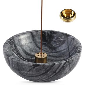 Koville African Natural Marble Incense Holder, Incense Holders for Sticks, Sturdy Incense Burner Ideal for Meditation and Relaxing, Easy to Clean(Namib Fantasy)
