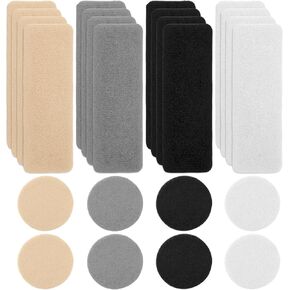 24pcs Shoe Patches for Holes, Rectangular Round Form Patches for Shoes in 4 Colors Tennis Shoe Repair Patches Self Adhesive Shoe Prevention Toe Heel Hole Repair Patch Kit for Sneakers Mesh Shoes