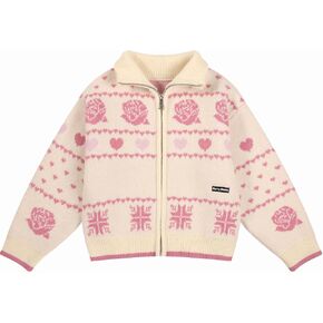 Girls Cardigan Jacket,6-16 Years Girls Sweater,Thickened Warm Top,Winter Clothes,Kids Knit