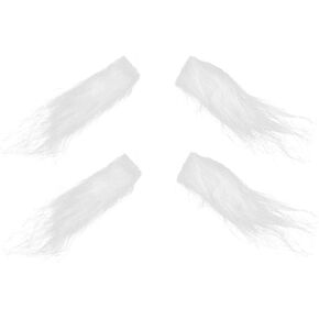 2 Pair Fake Eyebrows for Halloween Christmas, White Eyebrows Self Adhesive Kit Facial Hair Cosplay Props Disguise Decoration for Masquerade Costume Party