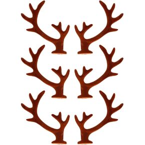 20 Pcs Christmas Mini Antlers Flocking Deer Antlers Cute Deer Horns Cosplay Animal Horns Reindeer Antler Decorations for Halloween
