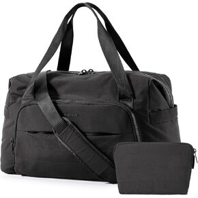 BAGSMART Travel Duffle Bag, Weekender Bags for Women Large Carry on Overnight Bag, Gym Bag with Trolley Sleeve, Personal Item Travel Bag Workout Dance Bag, Pink