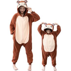Unisex Adult Onesie Pajamas, Polar fleece Role Playing Animal One Piece Halloween Costume Pajamas Home Clothing
