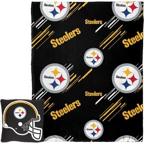 Northwest NFL Slashed Pillow 14X14 and Throw Blanket 40X50 Set with Back Pocket, Kansas City Chiefs