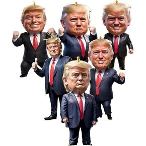3PCS Trump Christmas Ornaments 2024 - Dancing Ornament - Christmas 2024 Ornament Acrylic 2D Christmas Tree Decorations, Xmas Gifts (02)