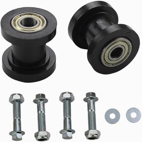 8mm 10mm Chain Roller Pulley Tensioner Wheel Guide Kit Compatible for Motorcycle Mini Bike Atv 125cc 140cc 160cc SSR XR125 CRF50 KLX110 Pit Dirt Bikes (Red)