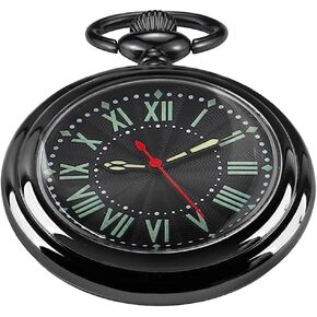 Classic Uncovered Men's Pocket Watch, Pocket Watches with Chain for Men