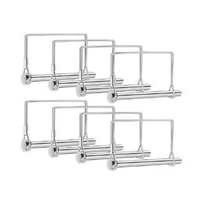 8 PCS Square Trailer Pin 1/4x4In Heavy Duty Square Hitch Pin Secure Wire Locking Coupler Pin Durable Locking Pin Safety Locking Pin Utility PTO Pin Farm Equipment Lawn Tractor Towing Garden (Square)