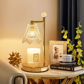 Candle Warmer Lamp,Candle Warmer Lamp with Timer Dimmer,Electric Candle Wax Warmer Melts,House Warming Gifts New Home Decor,Lamp Candle Warmer Christmas Birthday Gifts for jar Candles with 2 Bulbs
