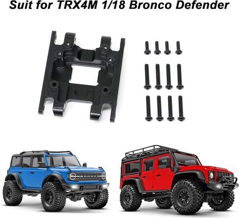لوحة انزلاقية لعلبة التروس باستخدام الحاسب الآلي الألومنيوم لأجزاء ترقية السيارة الزاحفة TRX4M 1/18 RC (أسود) in Saudi Arabia