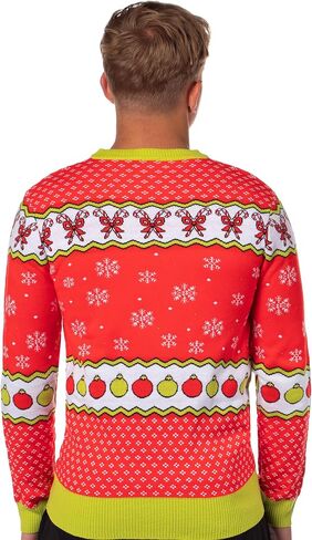 سترة Dr Seuss GRINCH للرجال من نوع Snowflakes Fair Isle Ugly Christmas in Kuwait