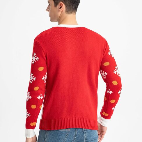 MGparty Ugly Christmas Sweater Men Women 2024 Light Up Christmas Sweater, Funny Cute Xmas Holiday Pullovers for Parties in Saudi Arabia