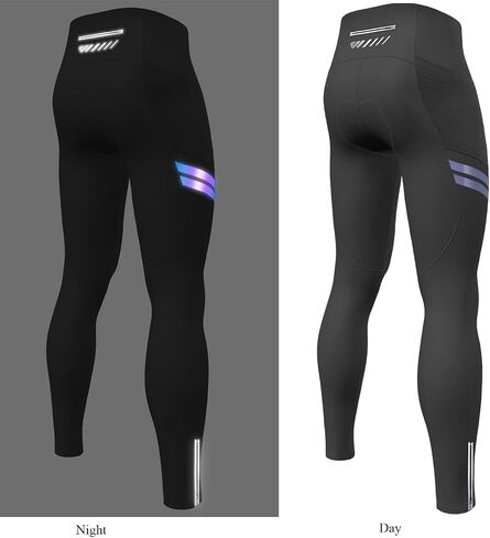 Men's Cycling Pants Padded Thermal Windproof Bike Bicycle Tight Trousers Pockets in Saudi Arabia