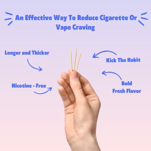 QuitPix Infused Premium Flavored Toothpicks - to Help Quit Smoking - Nicotine Free - Non-GMO, Kosher Vegan Cinnamon Swirl 40 Count Zip Pouch in Saudi Arabia