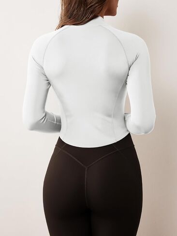GYM RAINBOW Women's Zip Up Workout Jacket Lightweight Slim Fit Athletic Jacket Cropped Running Gym Tops with Thumb Holes in Kuwait