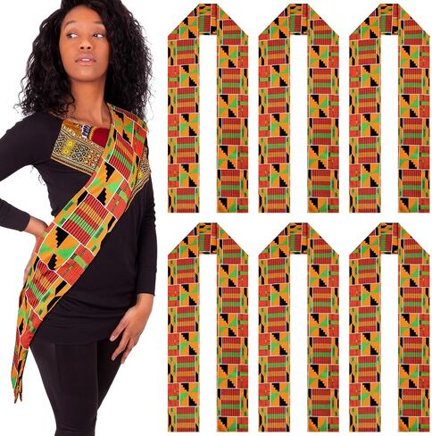 African Kente Stole African Print Sash African Kente Scarf Graduation Black History Kwanzaa Gifts for Adults in Saudi Arabia