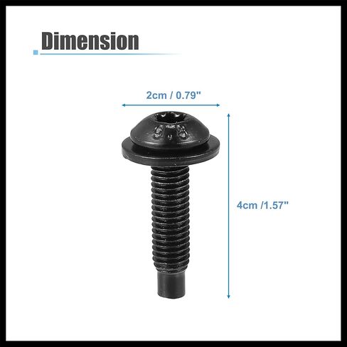 Hard Top Torx Screws Bolts for Jeep Wrangler 2007-2018 Extra Long Automotive Replacement Bolts Stainless Steel Black 6pcs Durable Material in Saudi Arabia