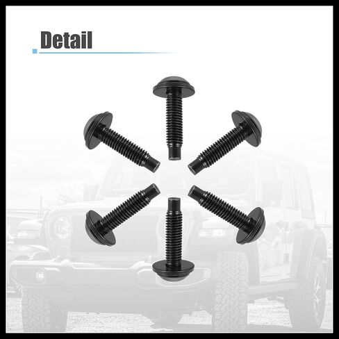 Hard Top Torx Screws Bolts for Jeep Wrangler 2007-2018 Extra Long Automotive Replacement Bolts Stainless Steel Black 6pcs Durable Material in Saudi Arabia
