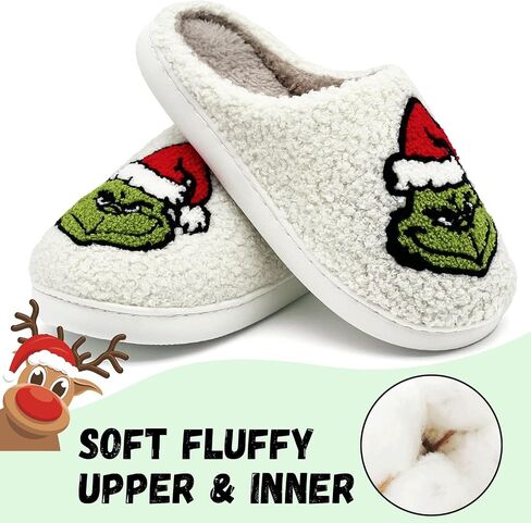 Kids Reindeer Slippers - Soft, Cozy, Non-Slip Indoor Shoes for Toddlers - Christmas Gifts for Boys & Girls in Kuwait