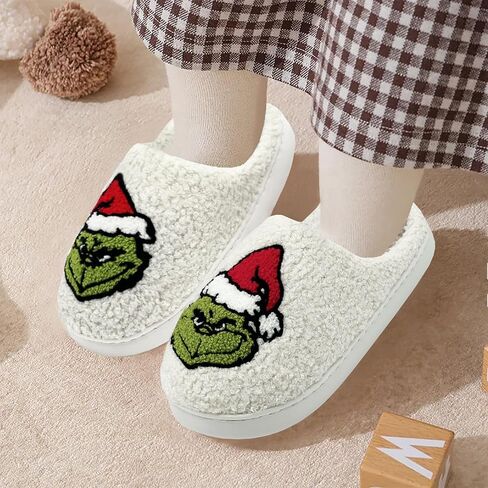 Kids Reindeer Slippers - Soft, Cozy, Non-Slip Indoor Shoes for Toddlers - Christmas Gifts for Boys & Girls in Kuwait